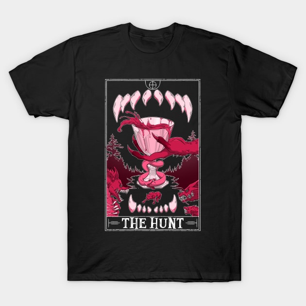 The Hunt Tarotesque (Dark) T-Shirt by Rusty Quill